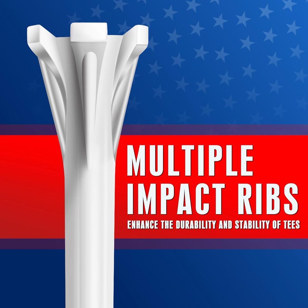 5-Prong Plastic Golf Tees with Star and Stripe Marking view 5