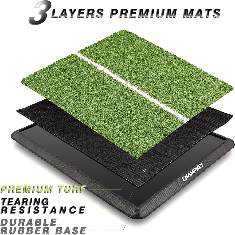 Heavy-Duty Alignment Golf Hitting Mat 16" x 25" view 4