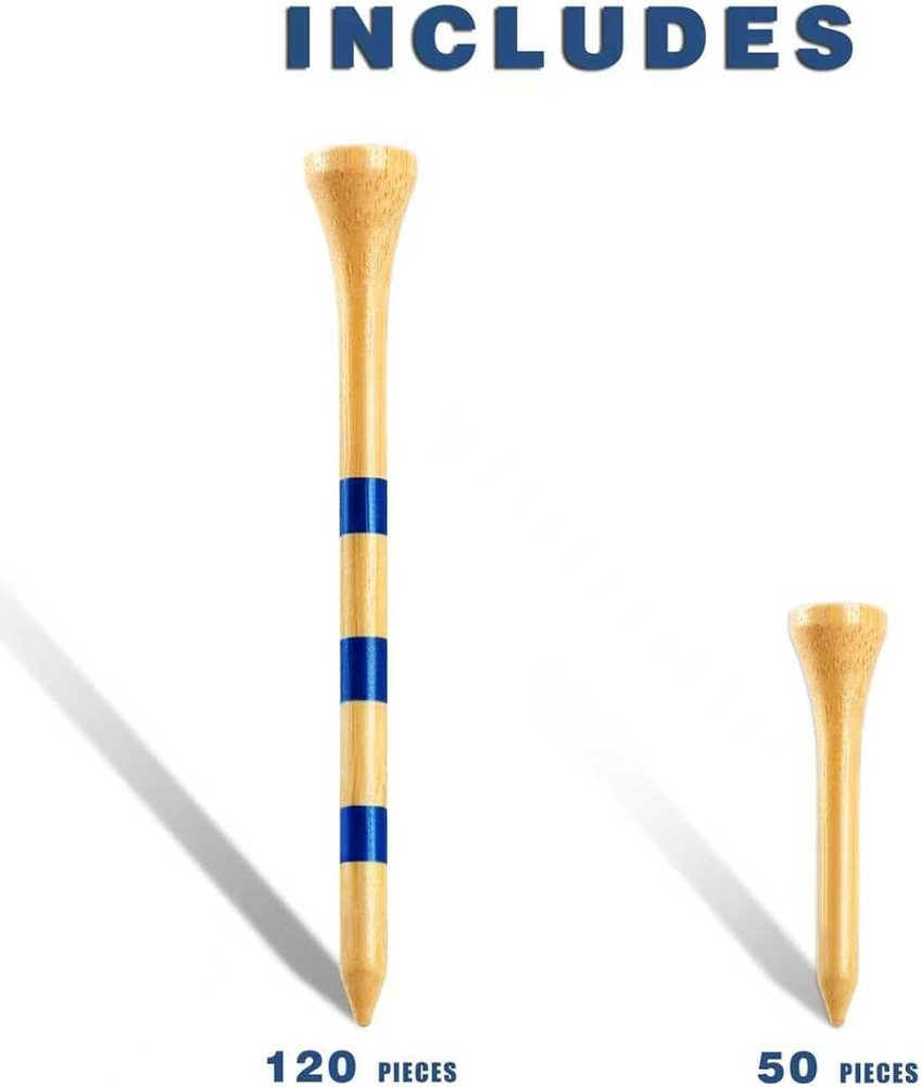 Premium Bamboo Golf Tees 170 Pack view 3