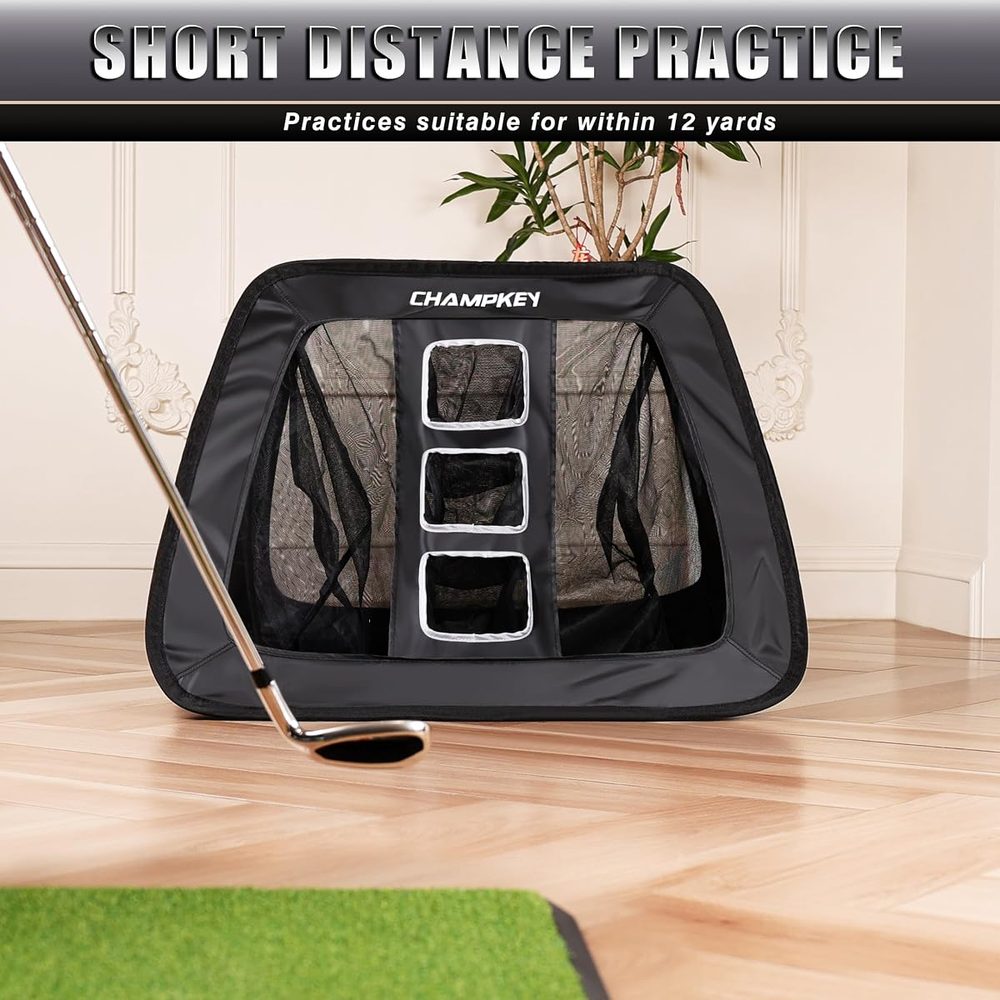Double-Sided Golf Chipping Net with Mat and 12 Foam Balls view 4