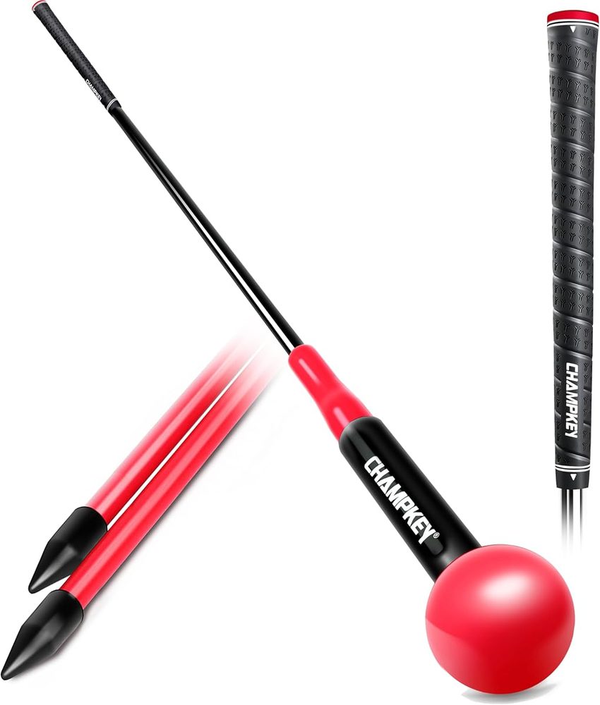 Professional Golf Swing Trainer with Custom Grip Size and 2 Alignment Sticks view 2