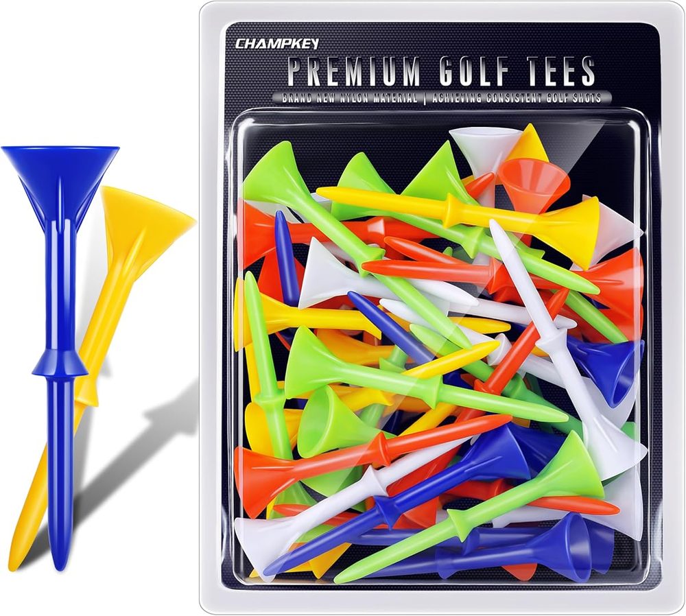 3-1/4" Premium Plastic Step Golf Tees view 2