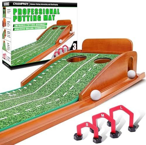 Premium Indoor Putting Green with 3 Gates (2 Holes)