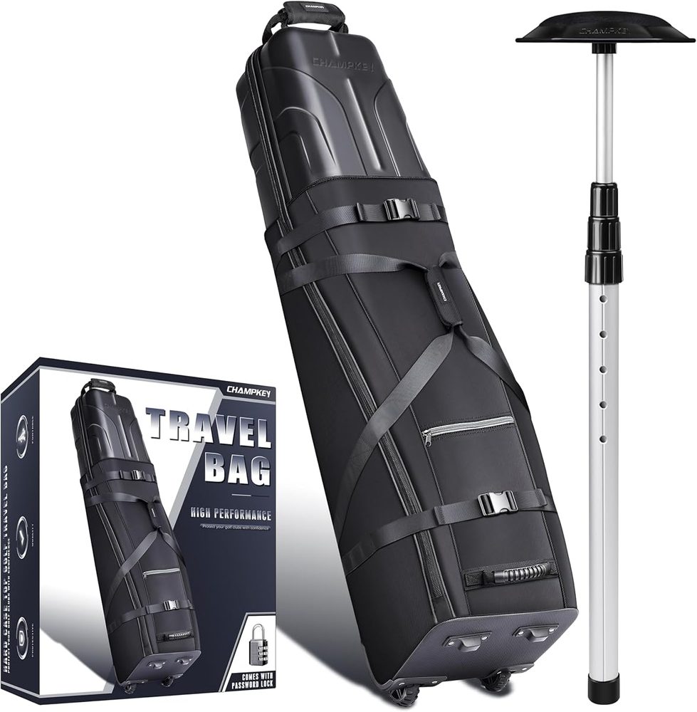 Premium Soft-Padded Golf Travel Bag with Oversized Wheels view 2