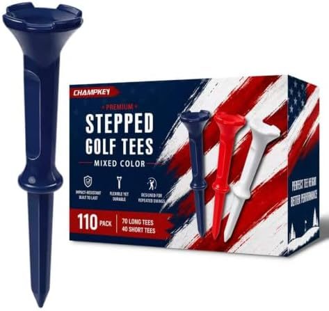 Mixed Sizes Stepped Golf Tees with Large Cup Head